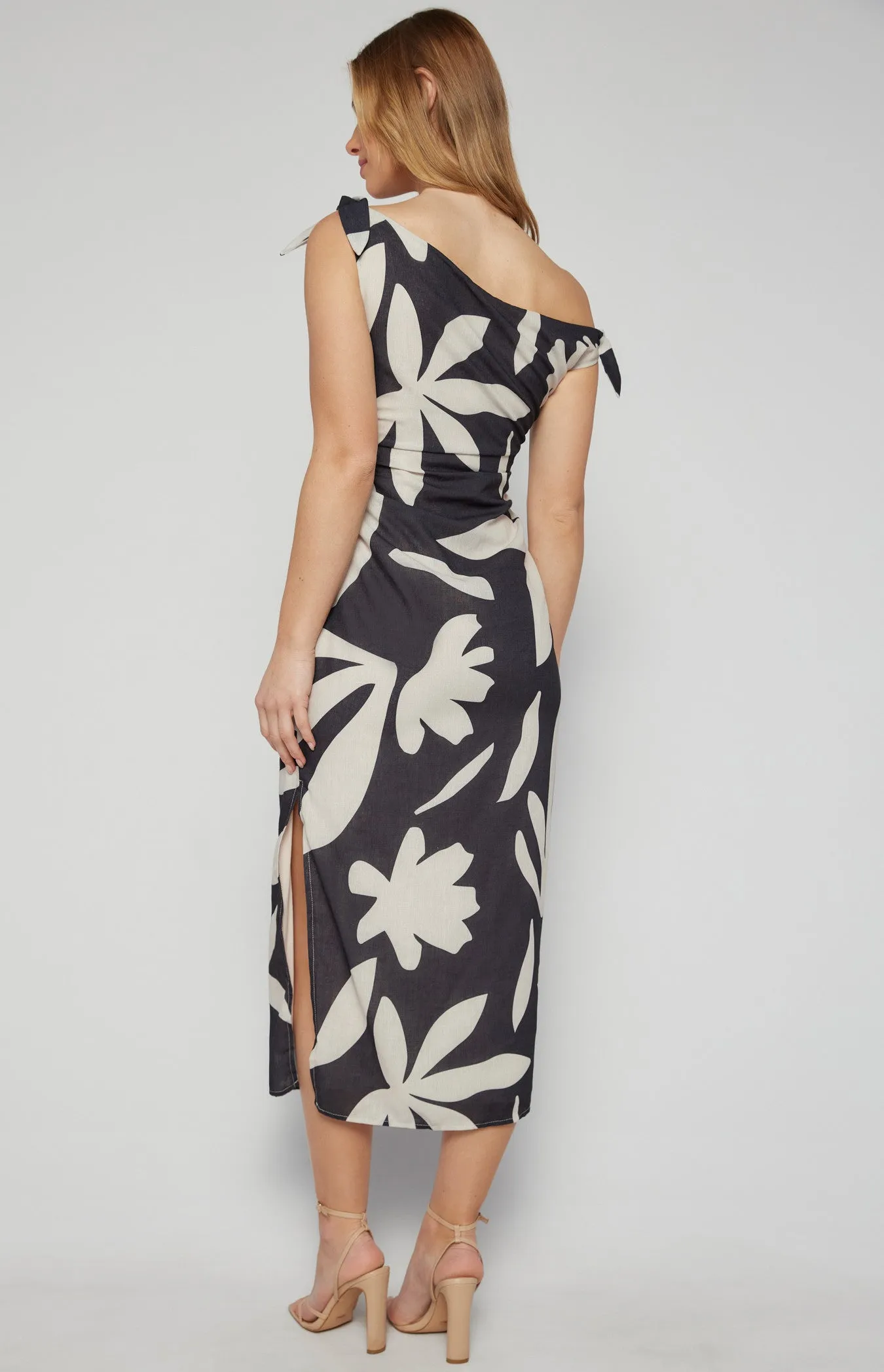 STYLE STATE (LN) Floral linen feel mdi dress! 10
