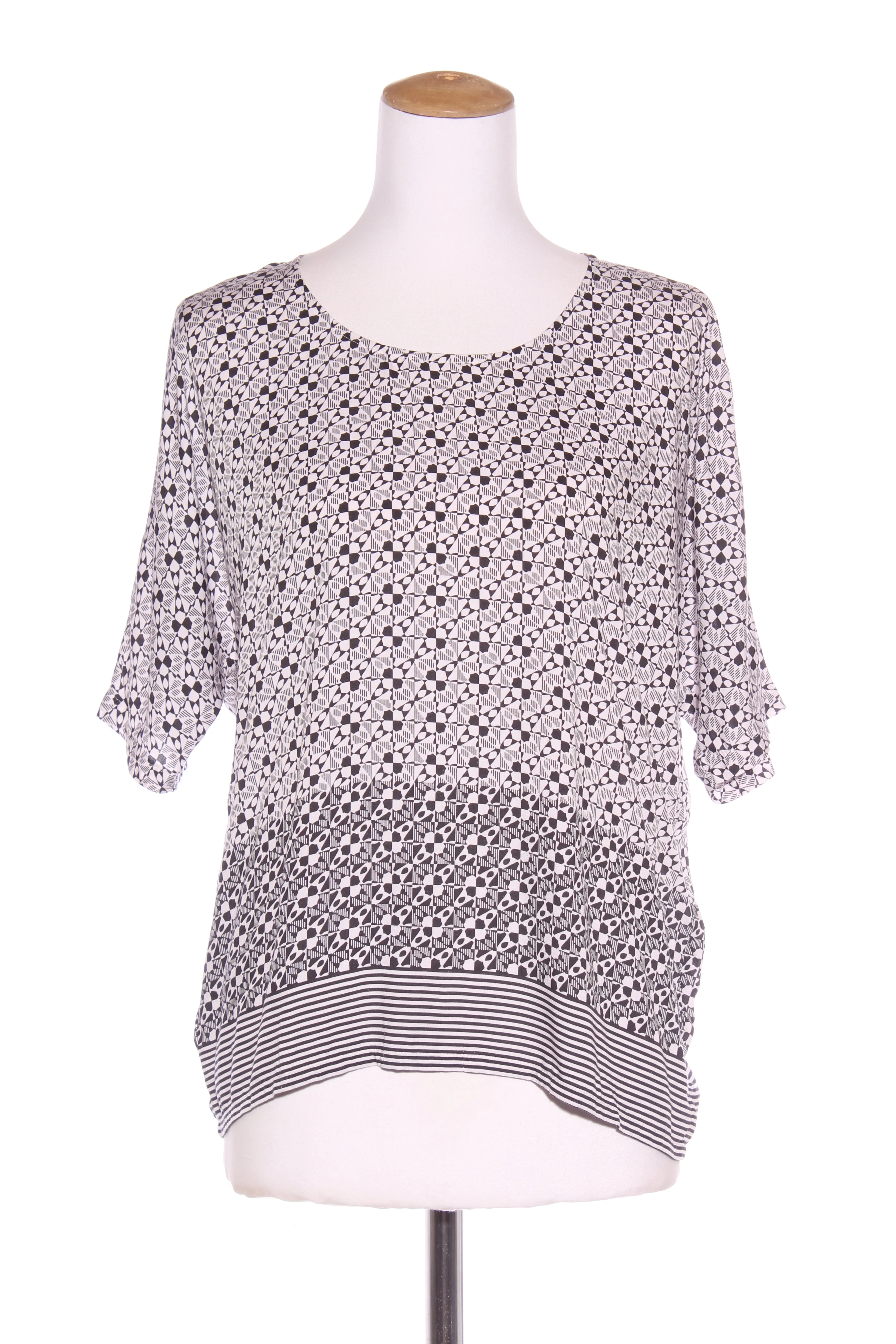 TRENERY (BN) "Geo print" modal top! 10-12