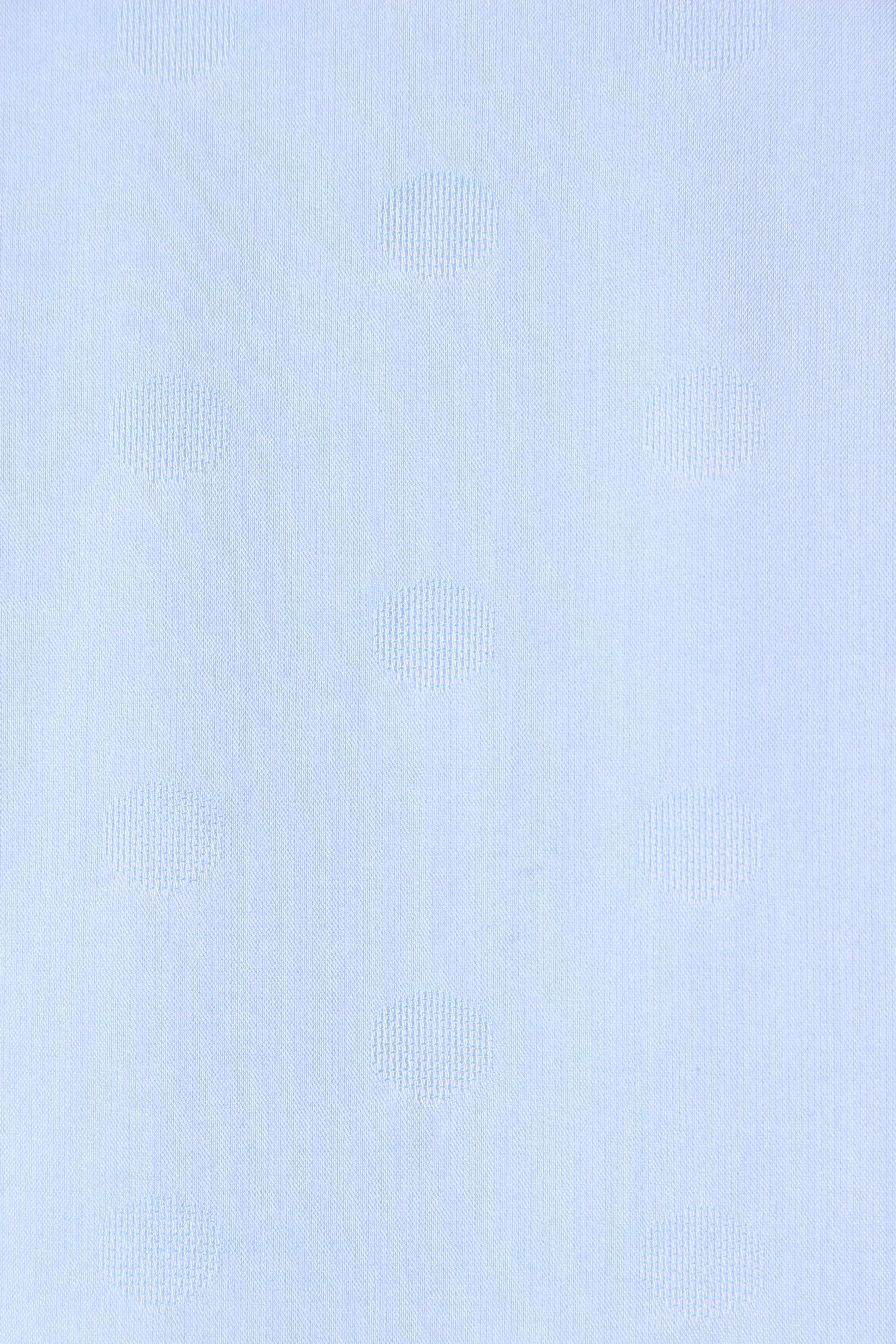 TRENERY - Self patterned bllue cotton top! 10-12
