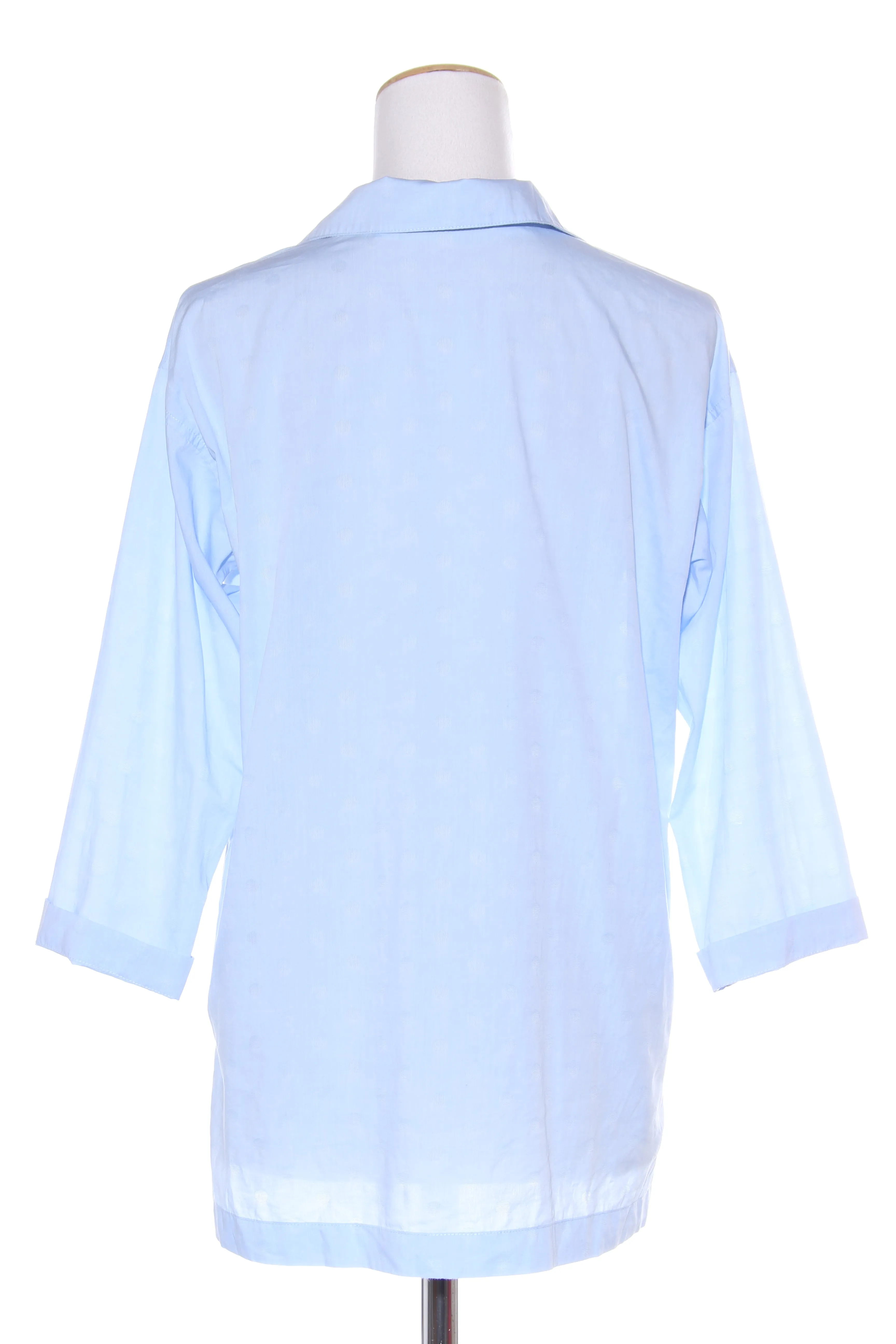 TRENERY - Self patterned bllue cotton top! 10-12
