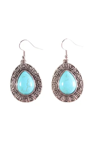 Turquoise   metal earring!