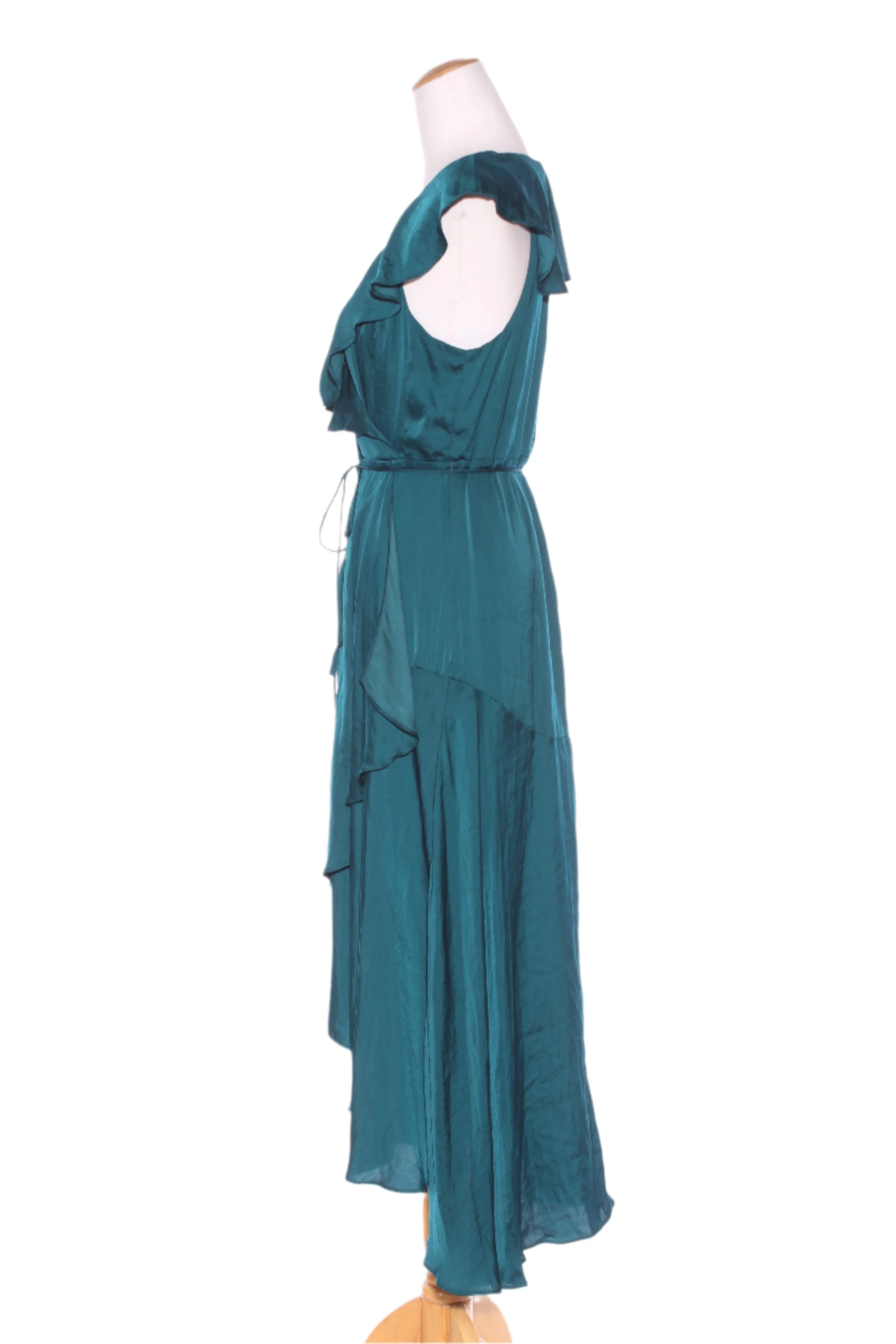 WHISTLE Occasion (LN) Ruffle tiered crushed satin dress! 12