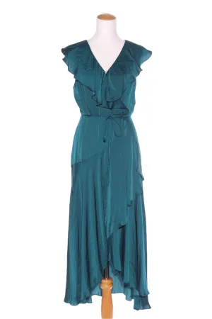 WHISTLE Occasion (LN) Ruffle tiered crushed satin dress! 12
