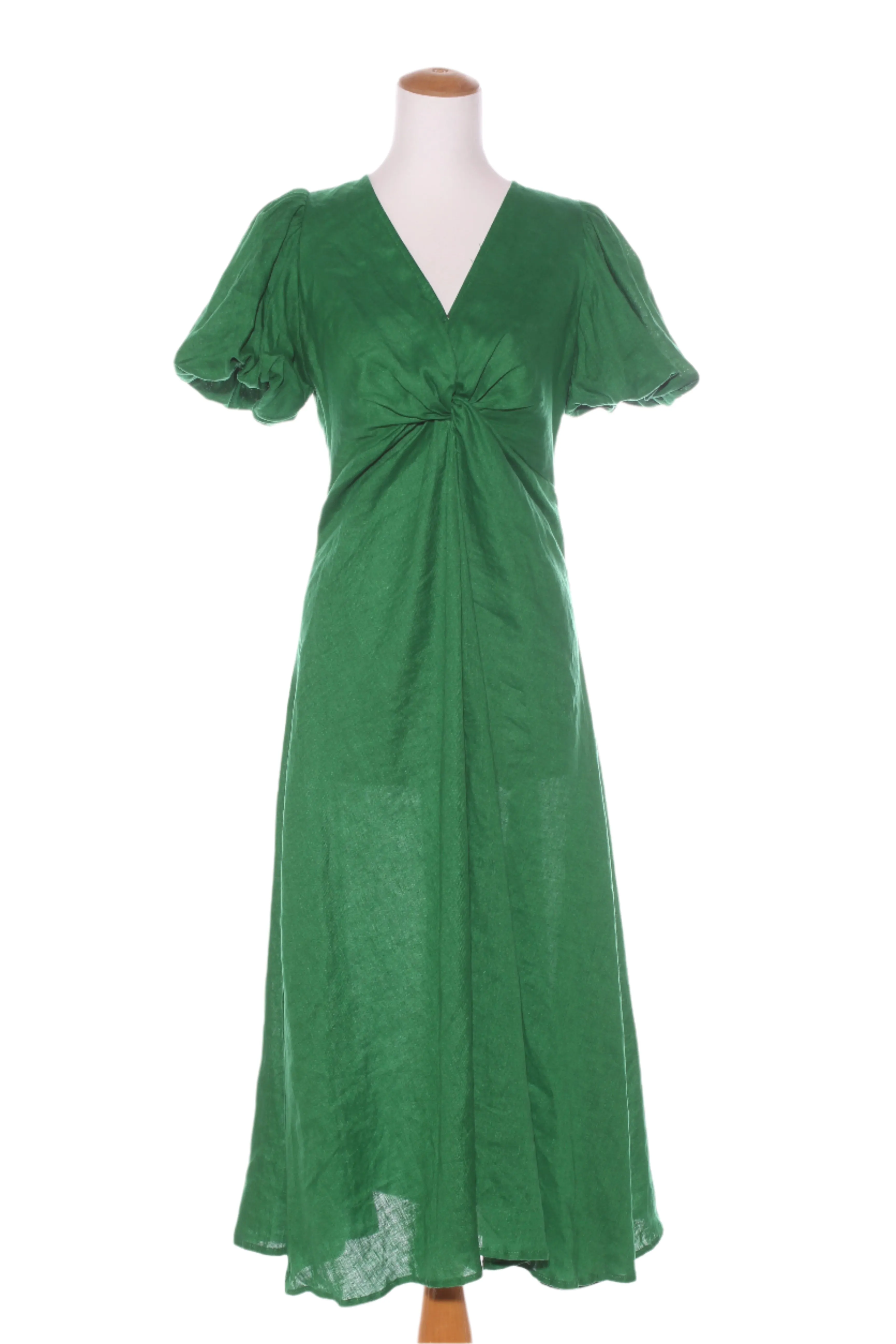 WHITE CLOSET - Green linen midi dress! 8
