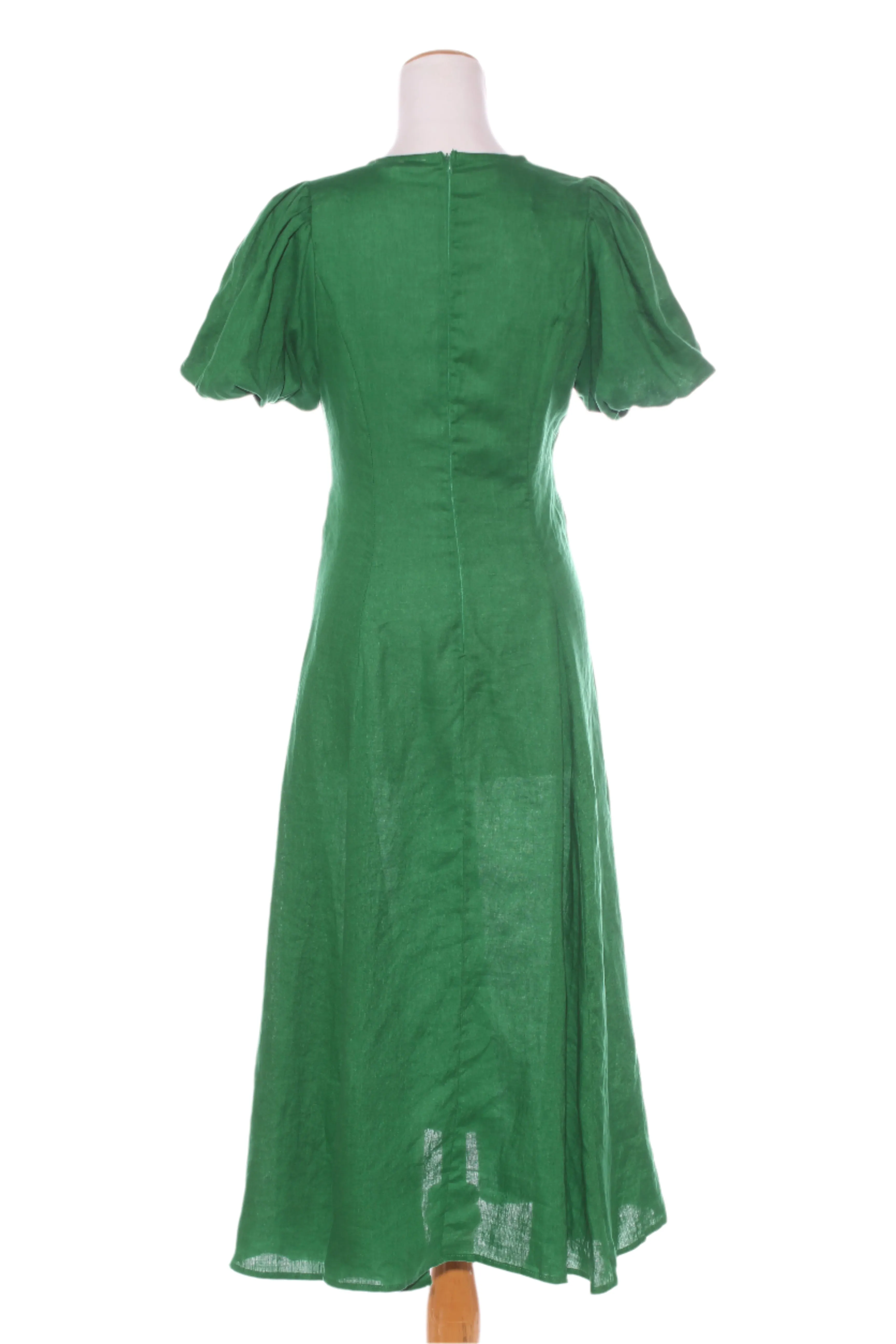 WHITE CLOSET - Green linen midi dress! 8