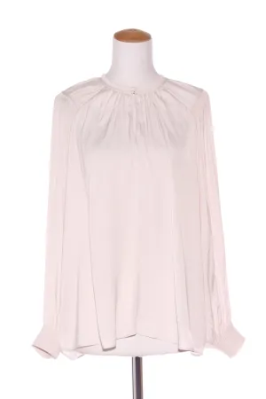 WITCHERY - Crushed satin blouson sleeve top - Oyster! 12