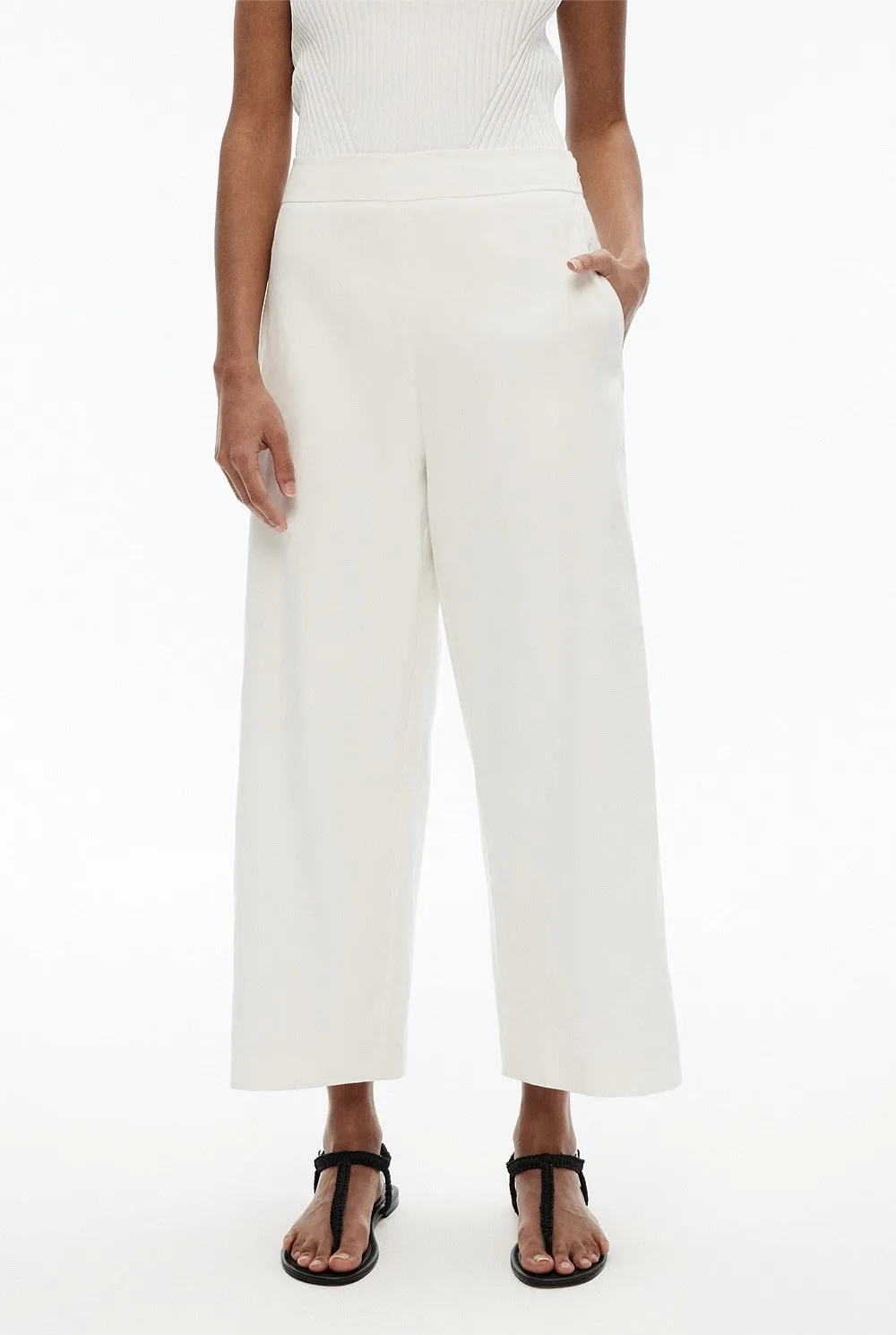 WITCHERY (LN) Stretch linen blend pant - Cream! 8