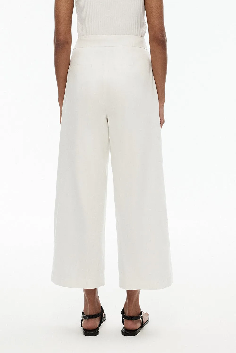 WITCHERY (LN) Stretch linen blend pant - Cream! 8