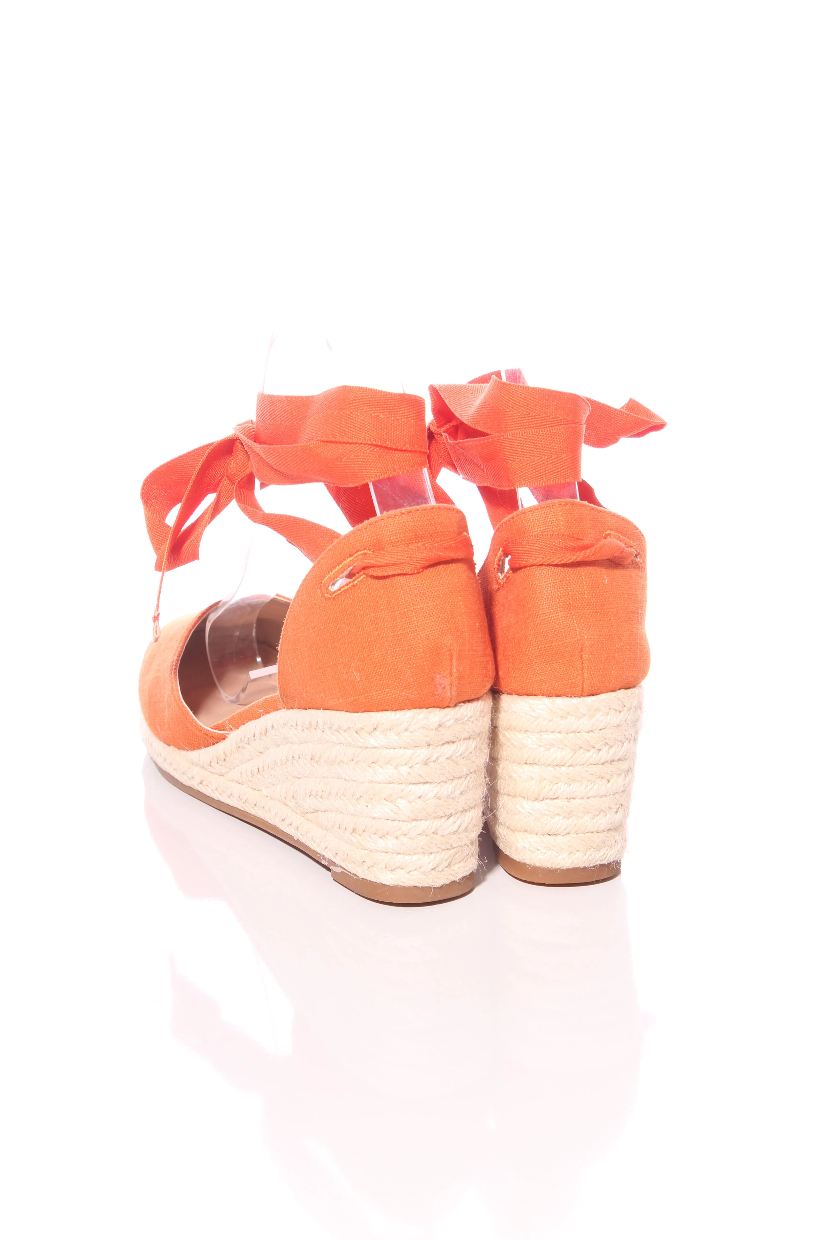 WITCHERY - Orange espadrille wedges! 37