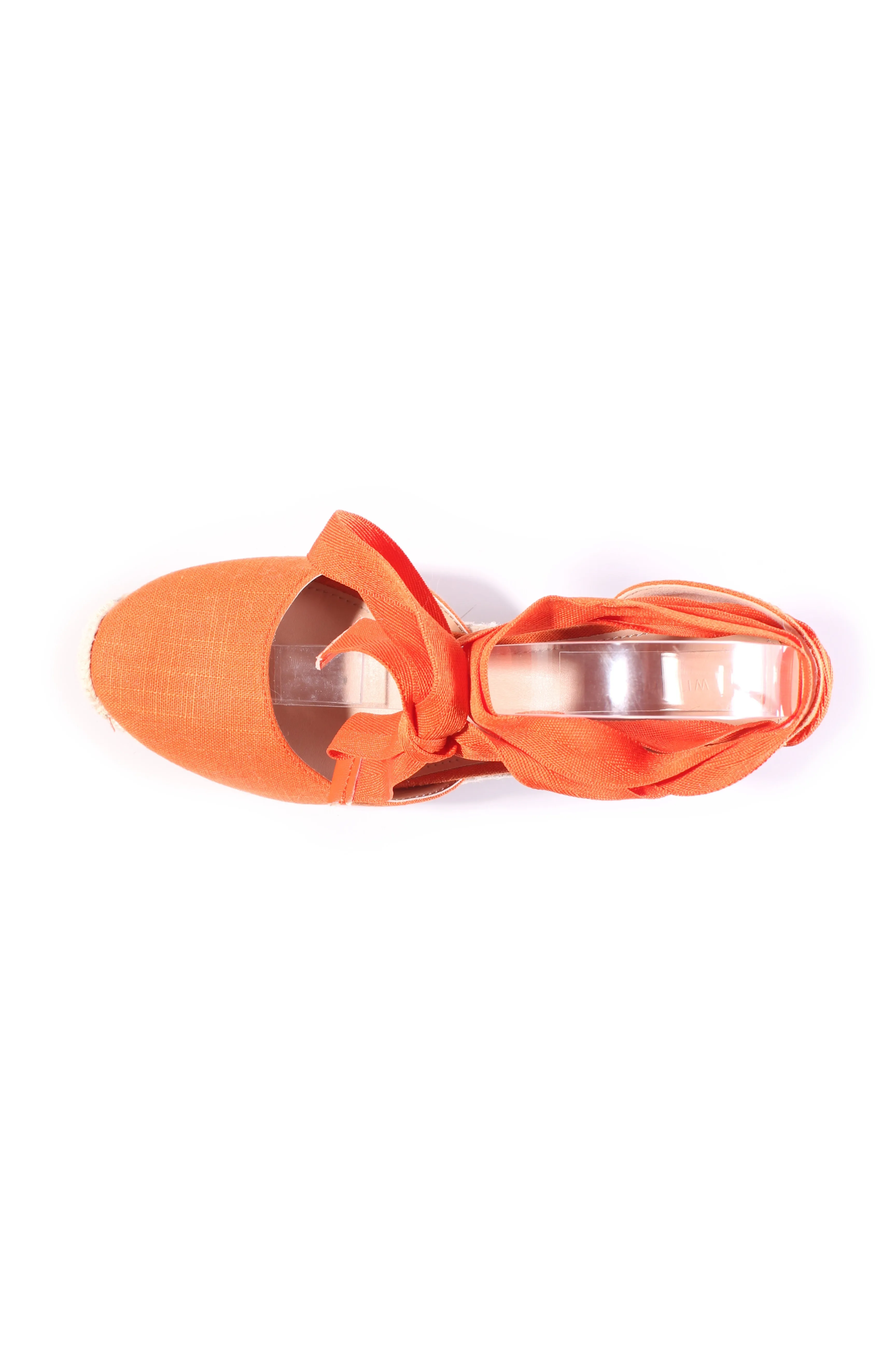WITCHERY - Orange espadrille wedges! 37