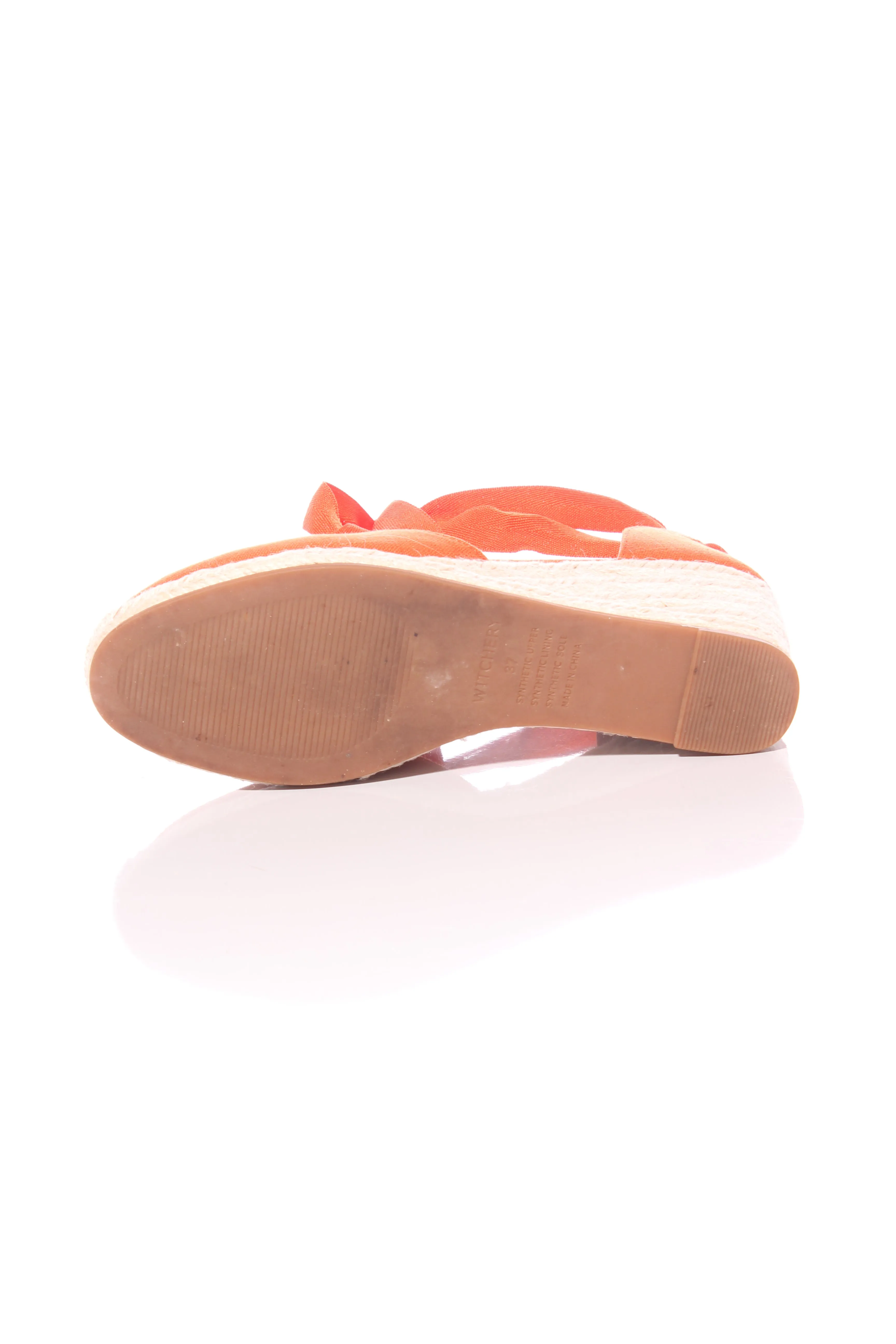 WITCHERY - Orange espadrille wedges! 37