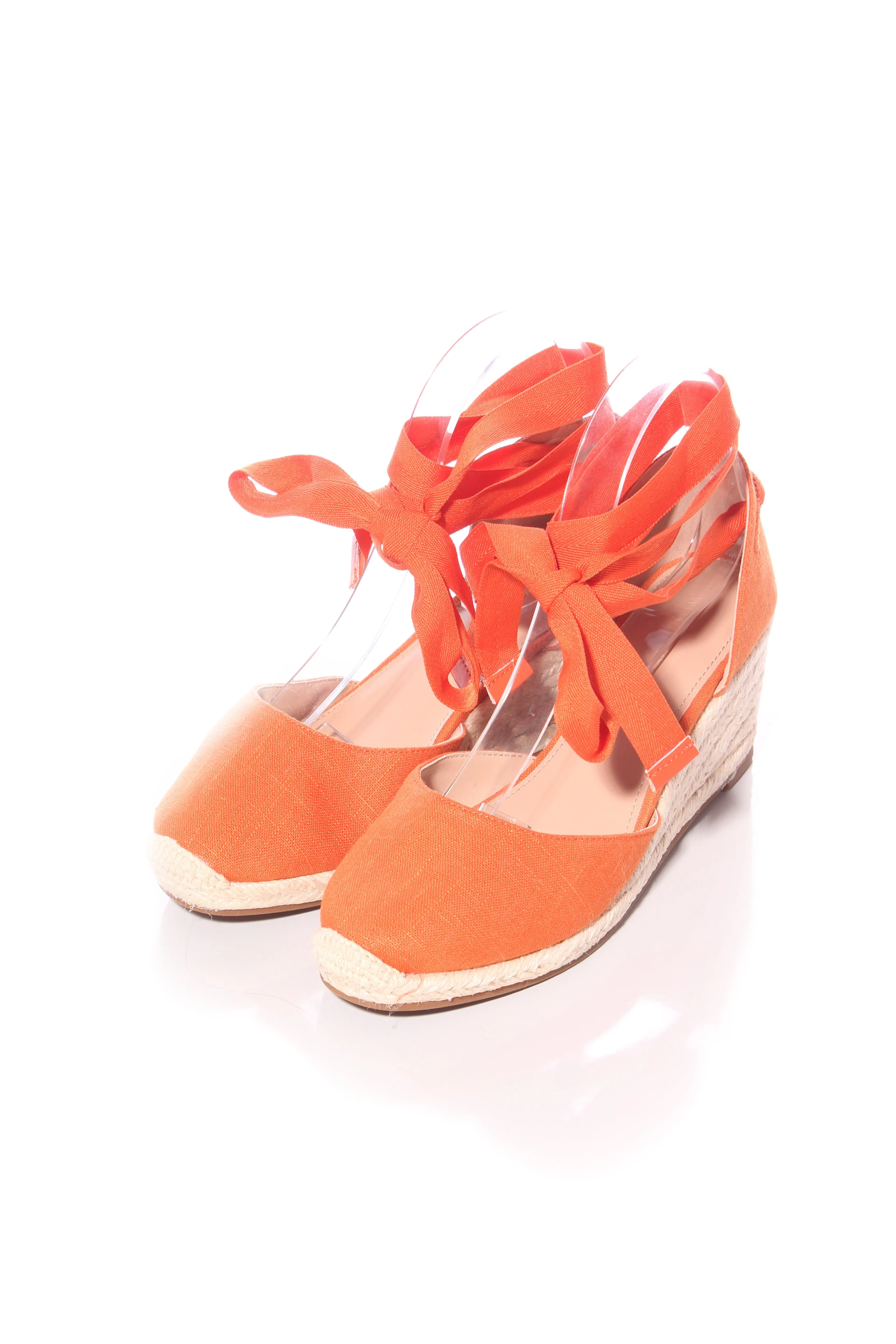 WITCHERY - Orange espadrille wedges! 37