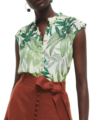 WITCHERY - Tropical print button through blouse! 14