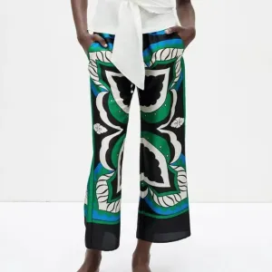 ZARA "Bermuda" print satin pant! 14