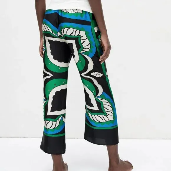ZARA "Bermuda" print satin pant! 14
