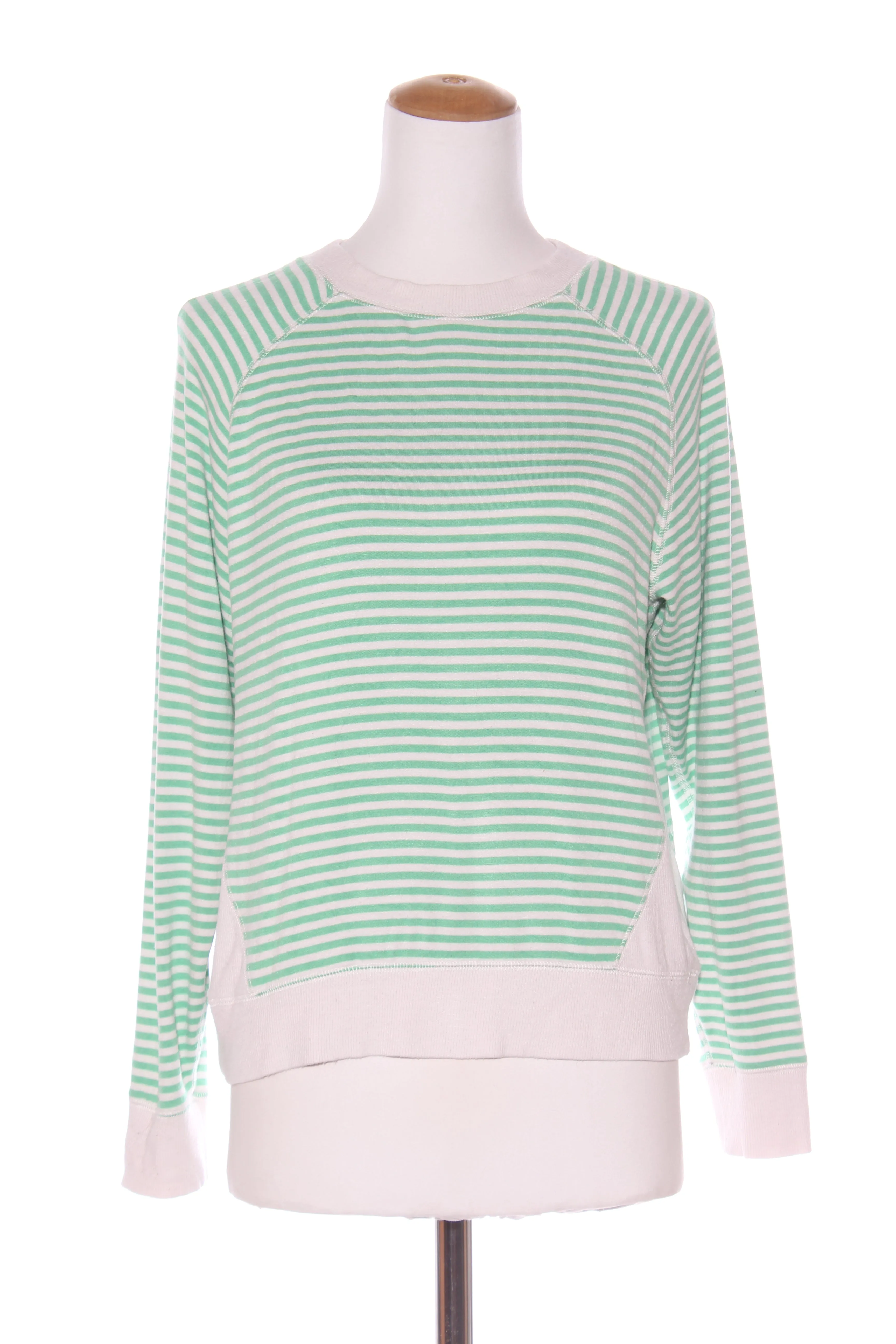 ZEST - Green stripe viscose knit top! 8-10
