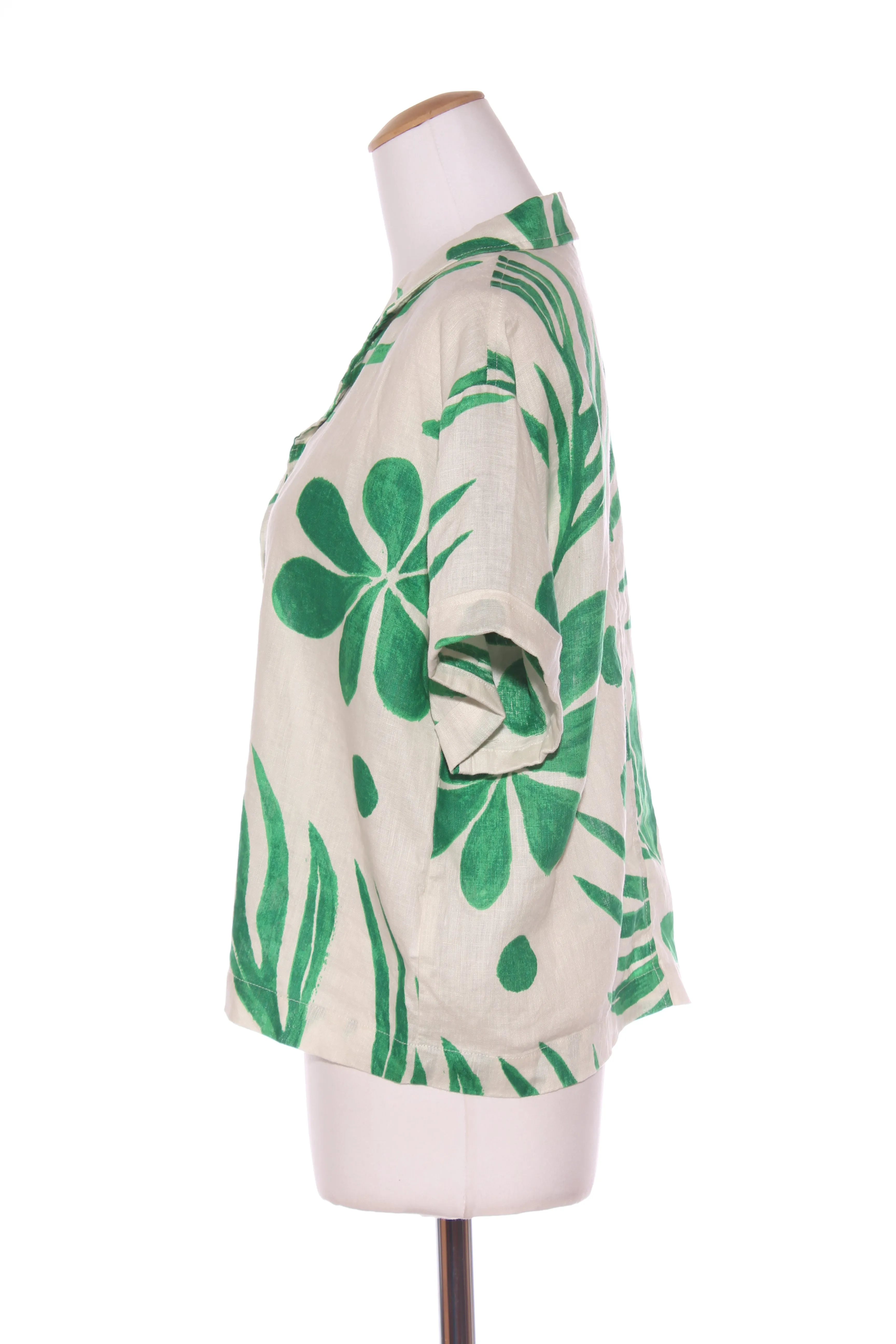 ZEST - Palm print linen shirt! 14